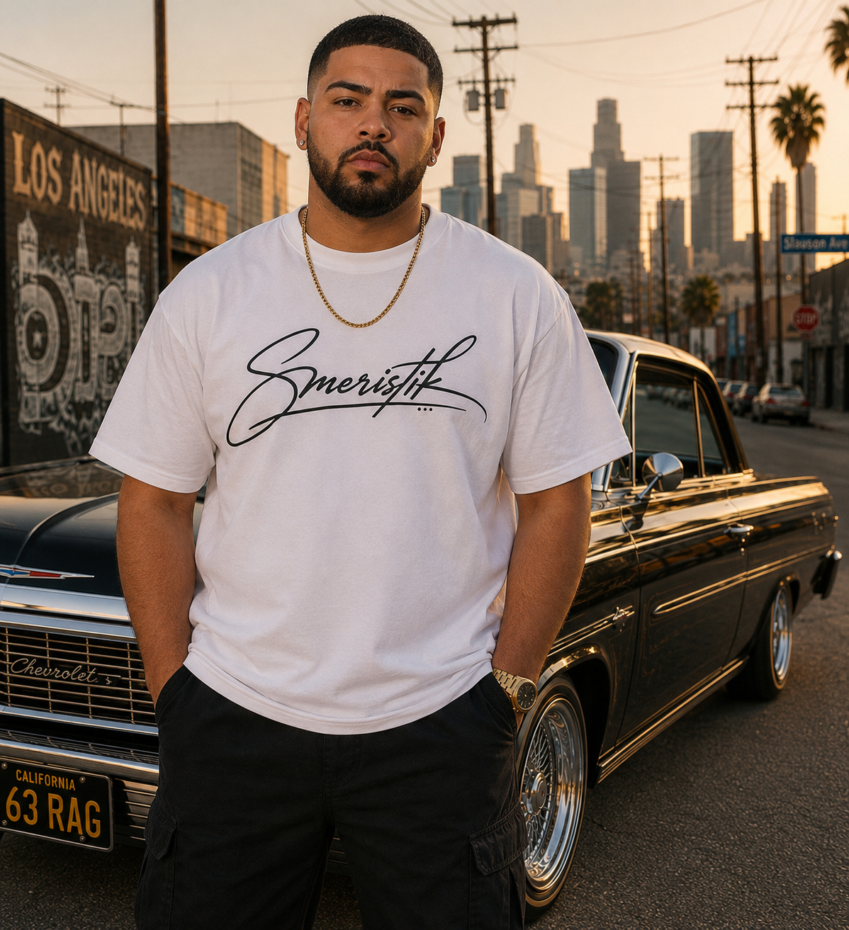 Smeristik Signature Unisex Black Print Tee