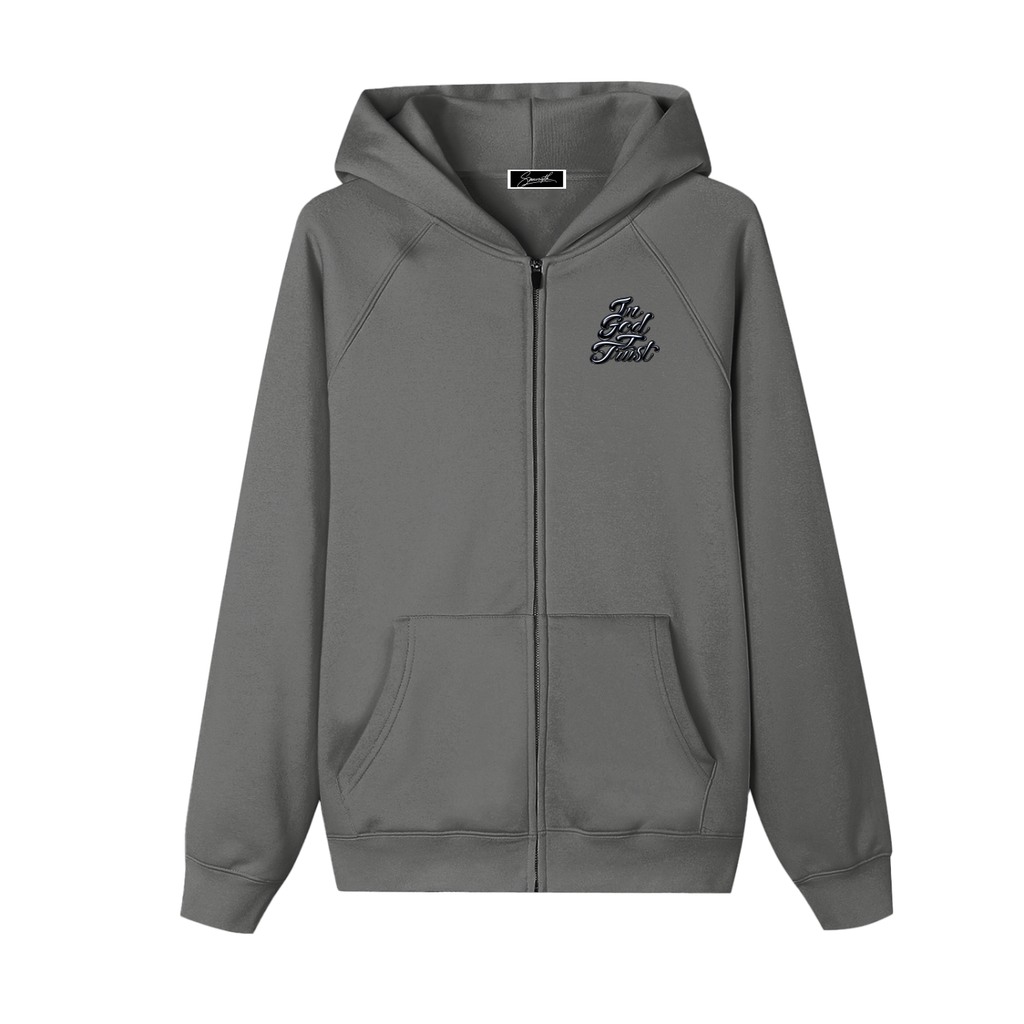Smeristik “In God I Trust” Essential Zip-Up Fleece Hoodie Unisex