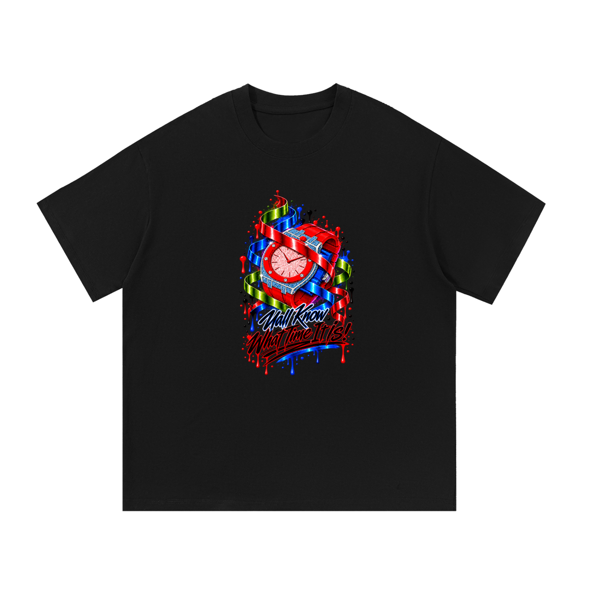 What Time It Is Oversized Graphic Tee