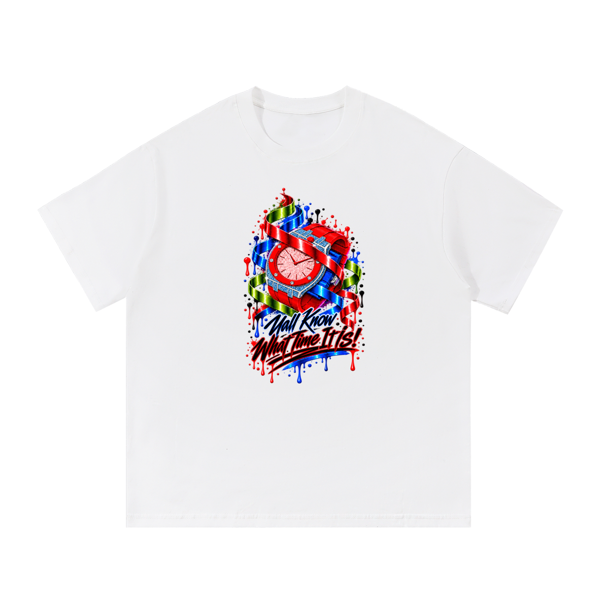 What Time It Is Oversized Graphic Tee