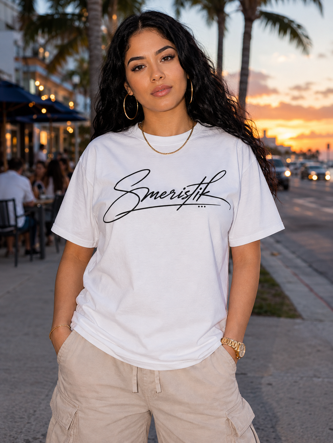 Smeristik Signature Unisex Black Print Tee