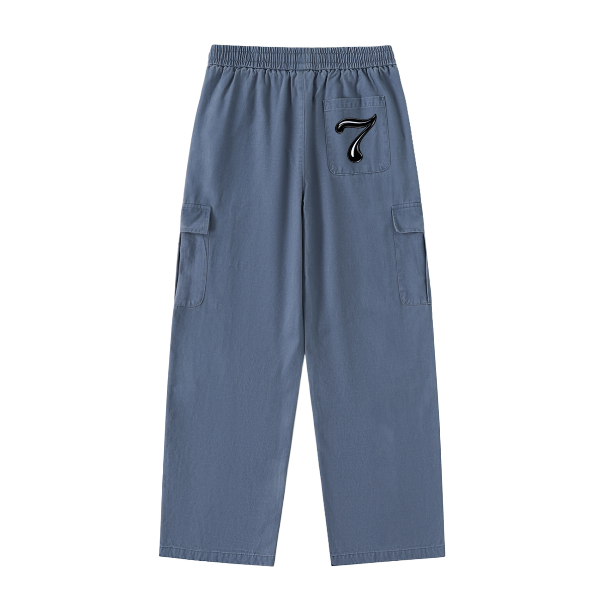Drawstring Waist Straight-Leg Cargo Pants