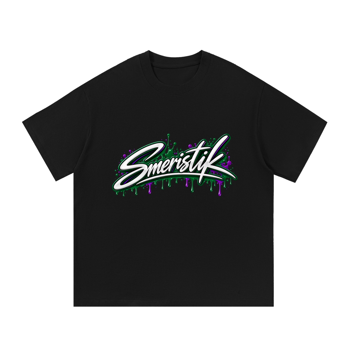 Smeristik Green & Purple Drip Graphic Tee