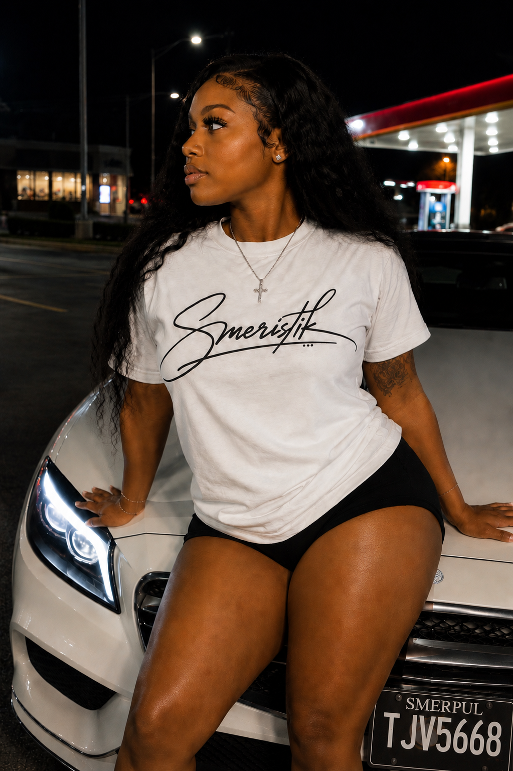 Smeristik Signature Unisex Black Print Tee