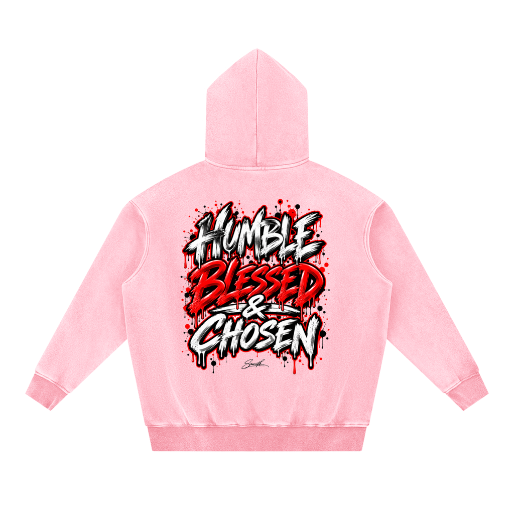 Humble, Blessed & Chosen Snow Wash Hoodie