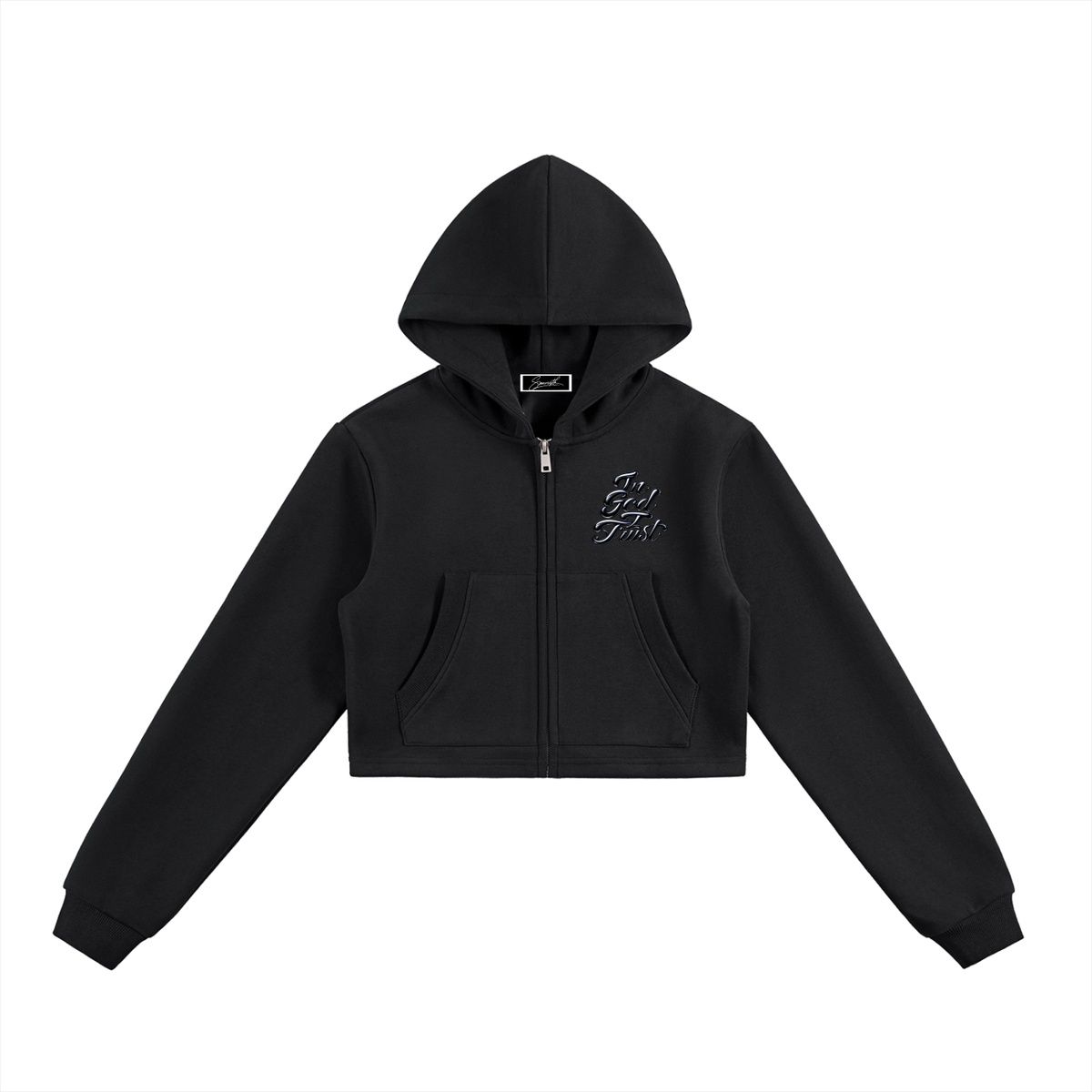 Smeristik Essential Cropped Zip-Up Hoodie