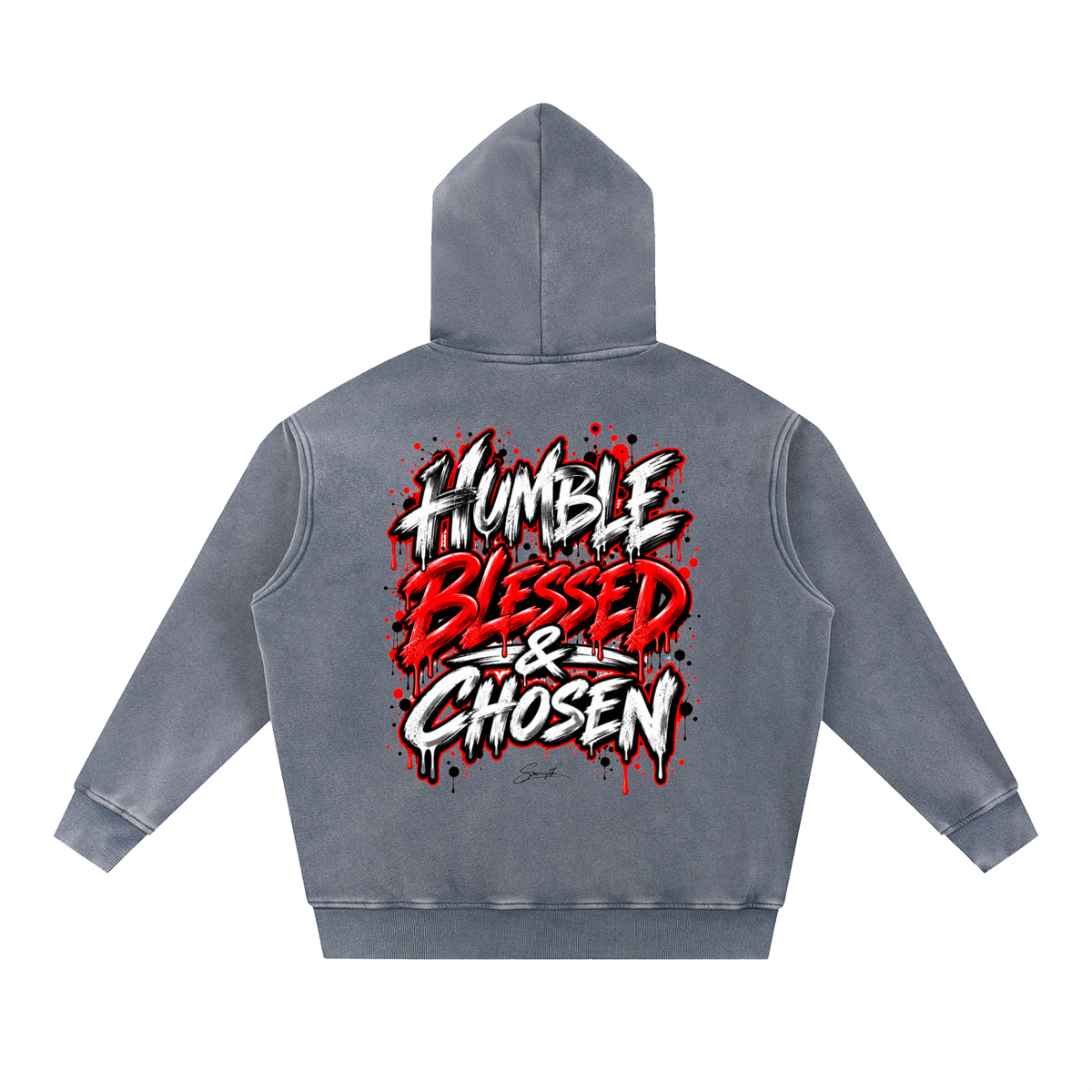 Humble, Blessed & Chosen Snow Wash Hoodie