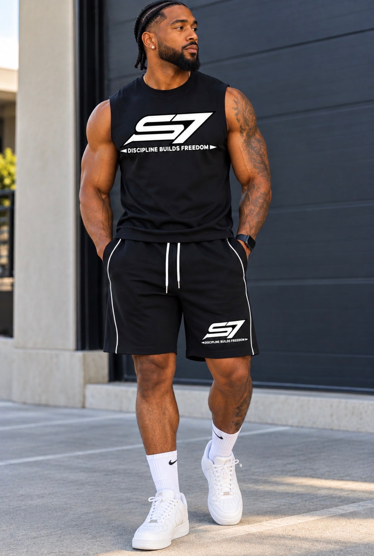 SMERISTIK S7 Piping Drawstring Shorts Unisex