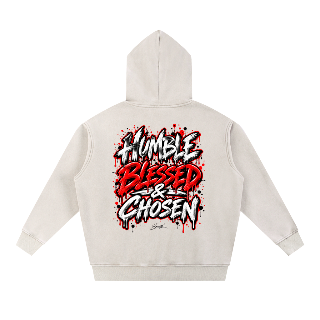 Humble, Blessed & Chosen Snow Wash Hoodie