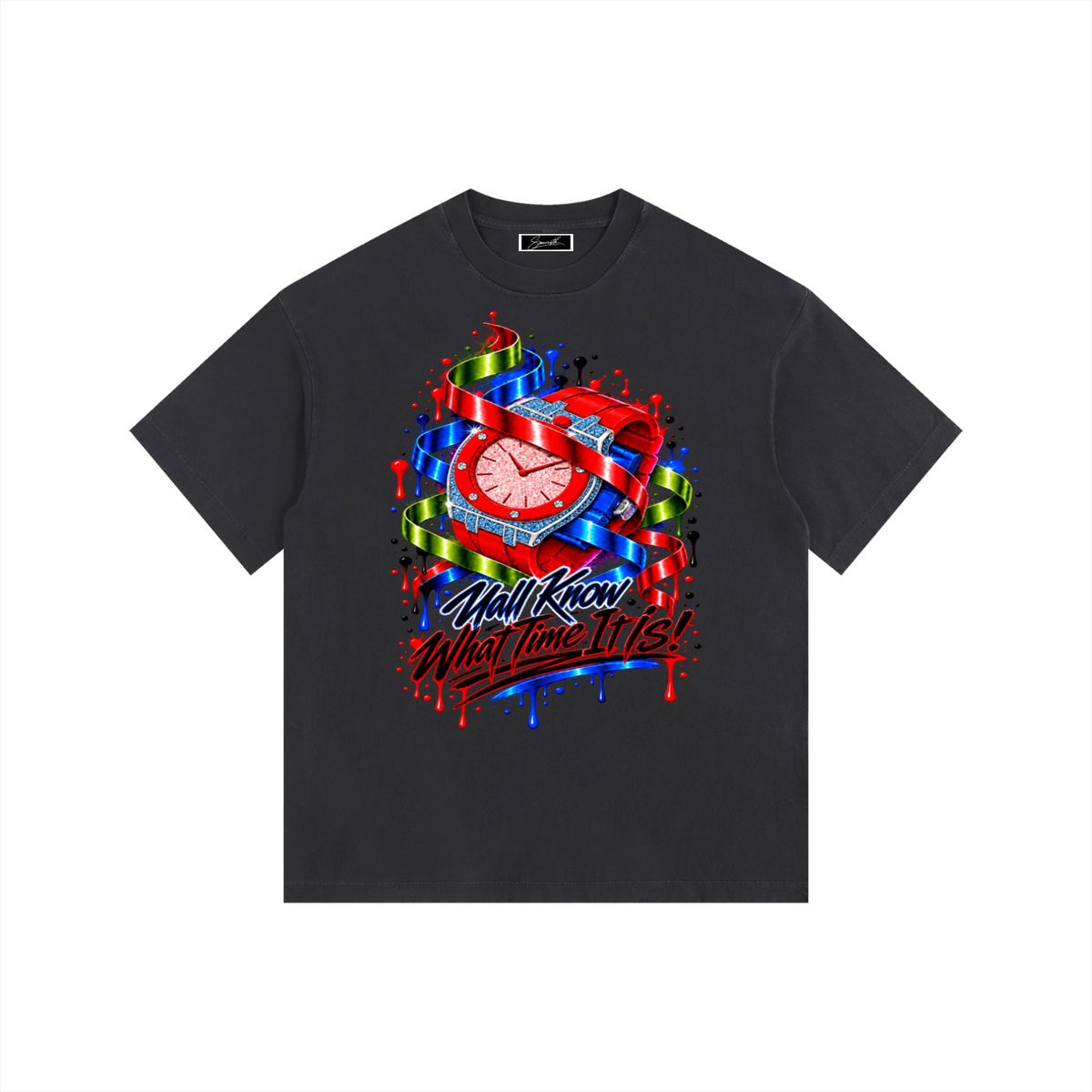 Smeristik Vintage Washed Oversized Graphic Tee Unisex