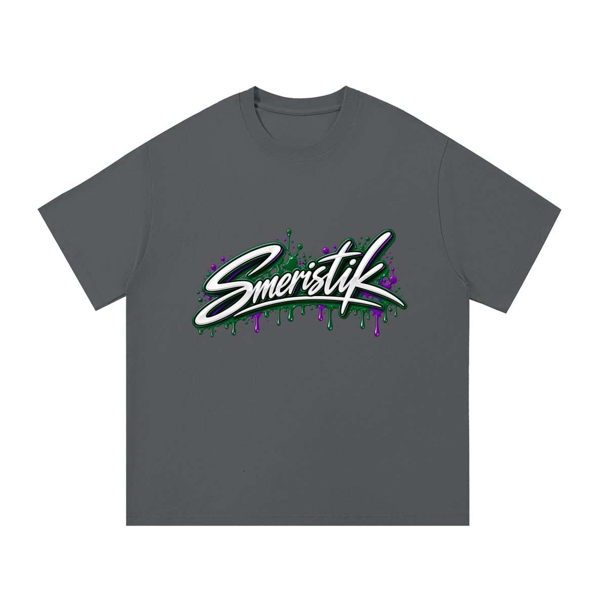Smeristik Green & Purple Drip Graphic Tee