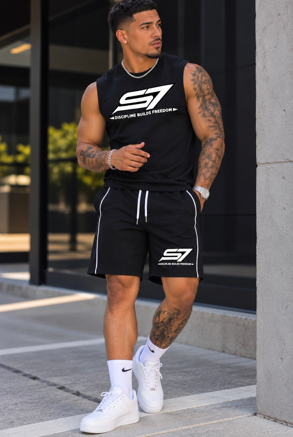 SMERISTIK S7 Piping Drawstring Shorts Unisex