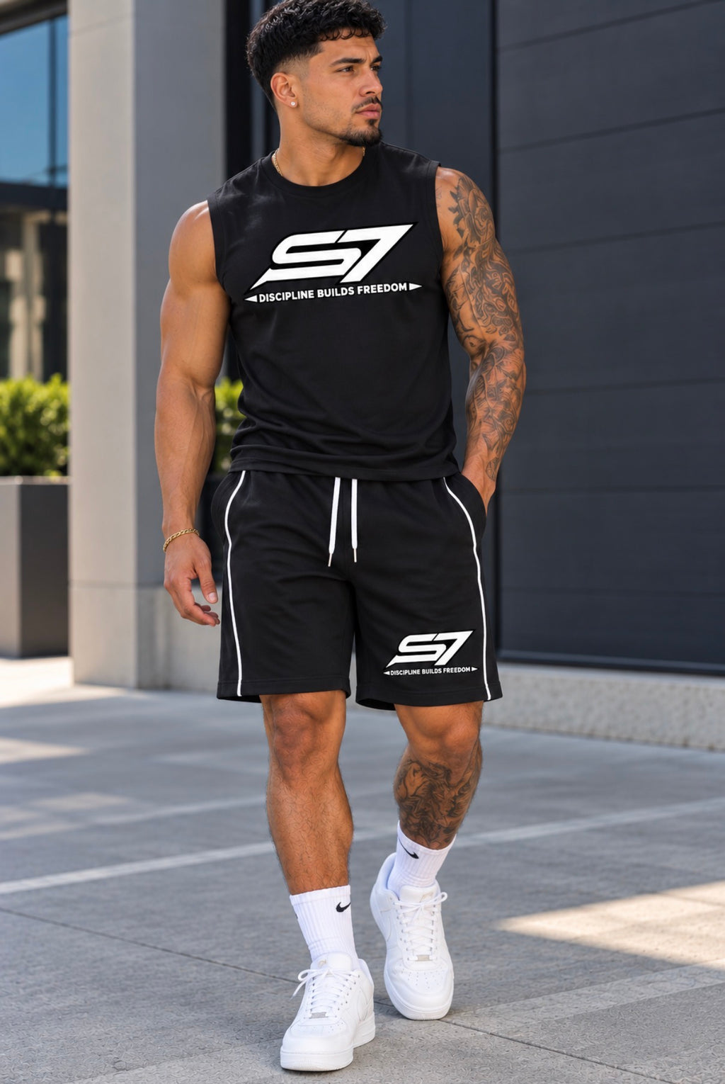 SMERISTIK S7 Piping Drawstring Shorts Unisex