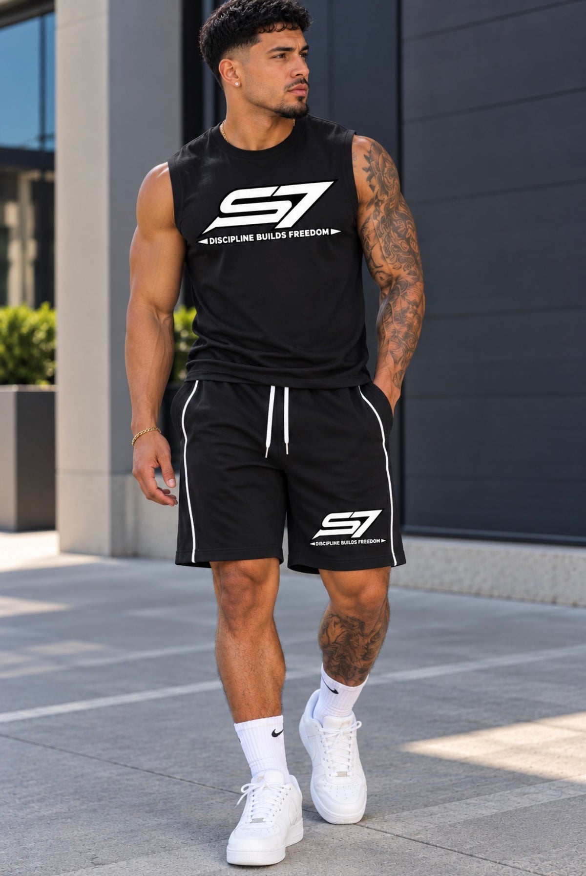 SMERISTIK S7 Piping Drawstring Shorts Unisex