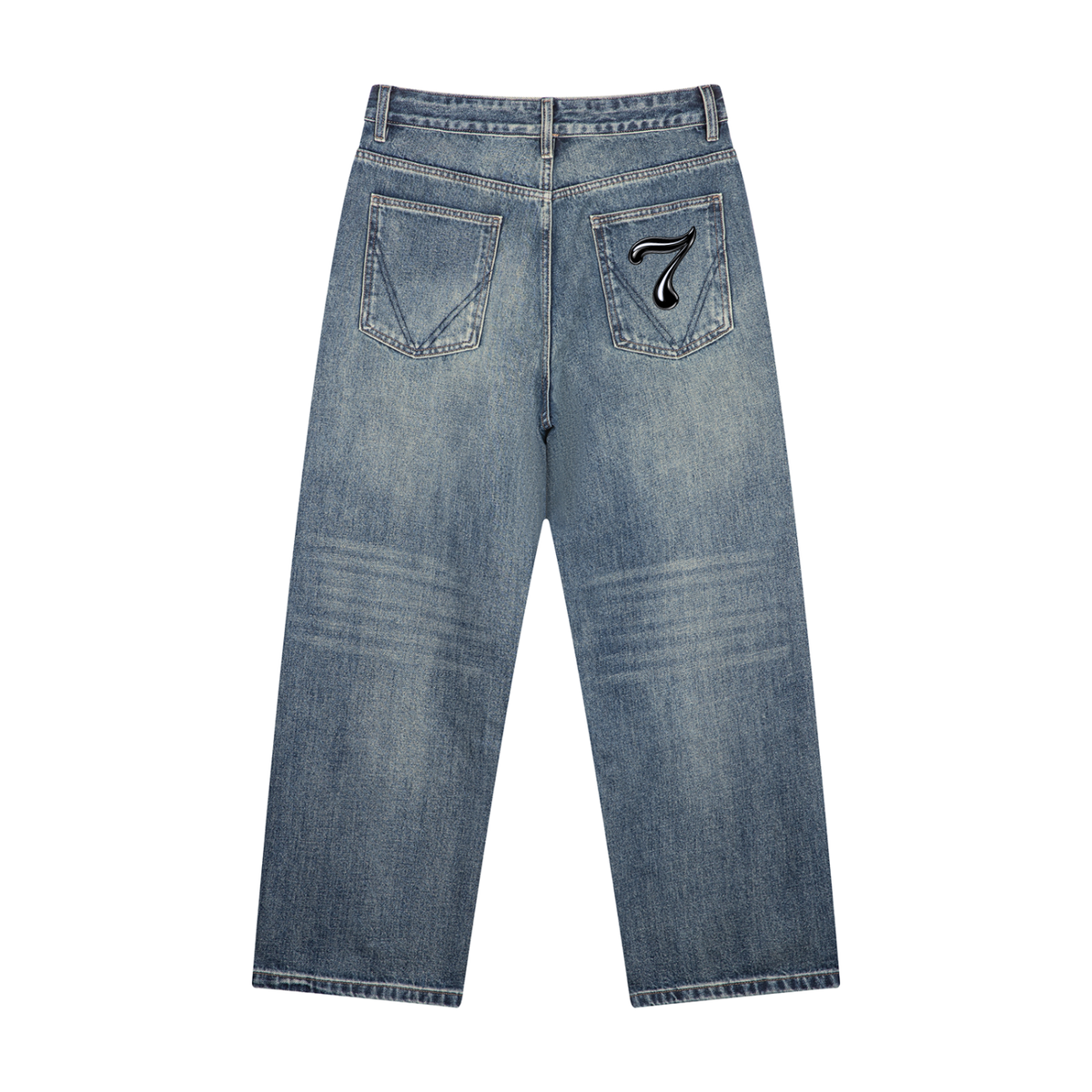 Smeristik Vintage Wash Straight Leg Denim Jeans