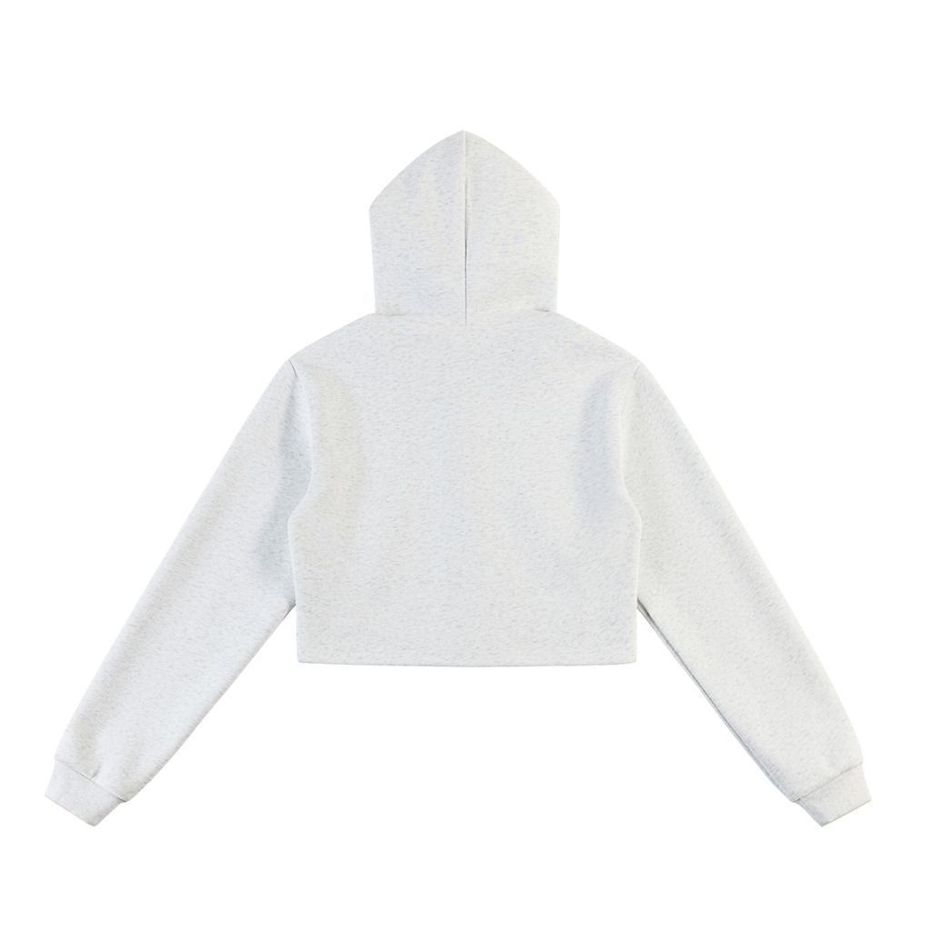 Smeristik Essential Cropped Zip-Up Hoodie