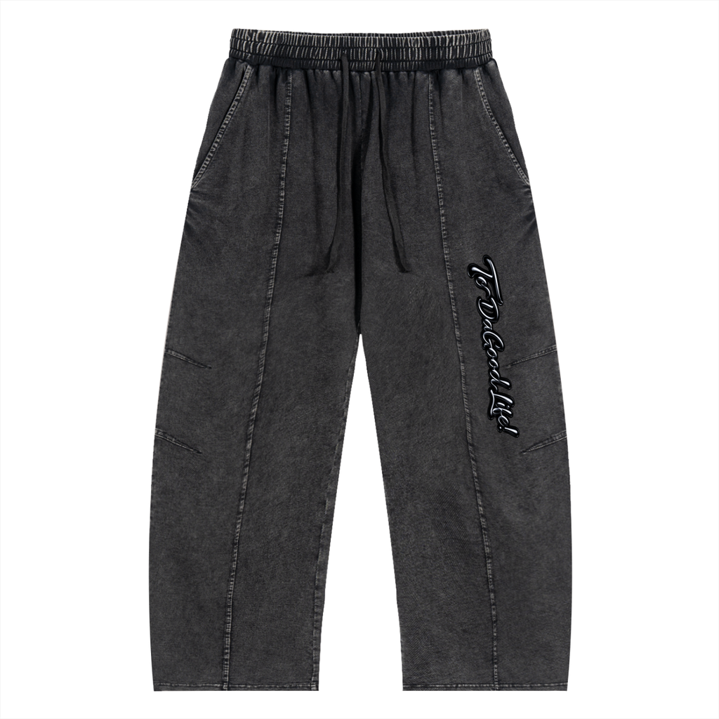 Smeristik Snow Wash Drawstring Cotton Pants