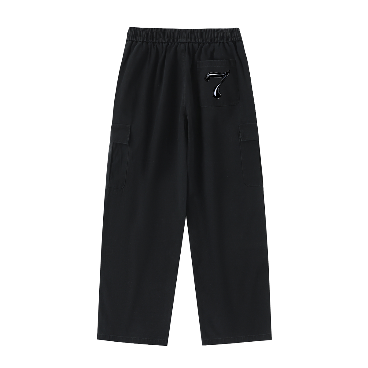 Drawstring Waist Straight-Leg Cargo Pants