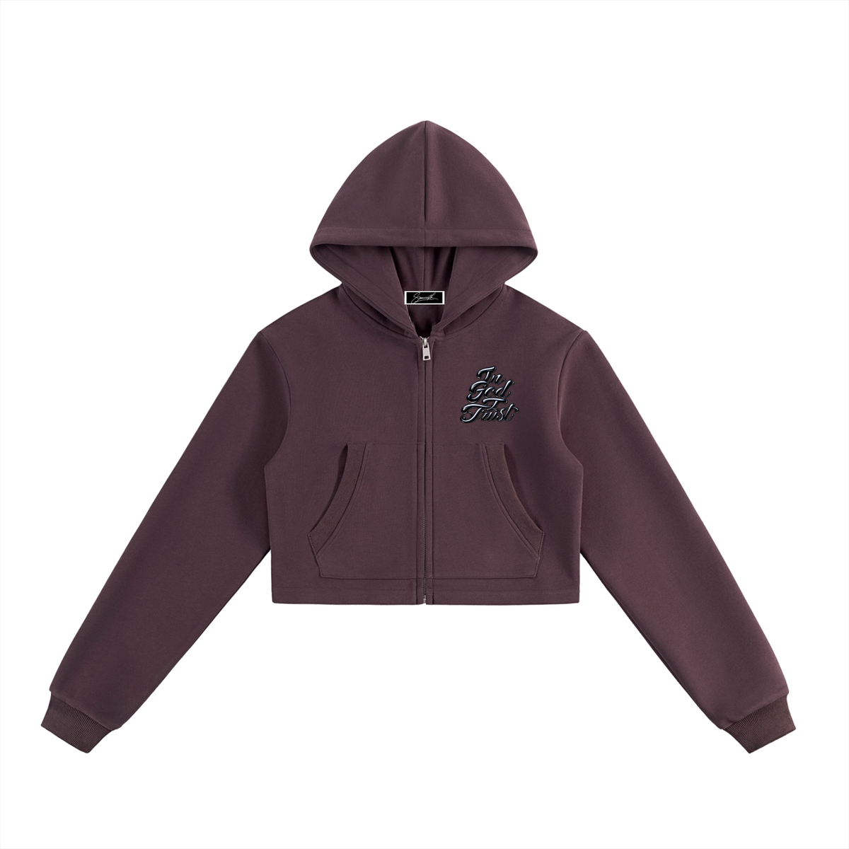 Smeristik Essential Cropped Zip-Up Hoodie