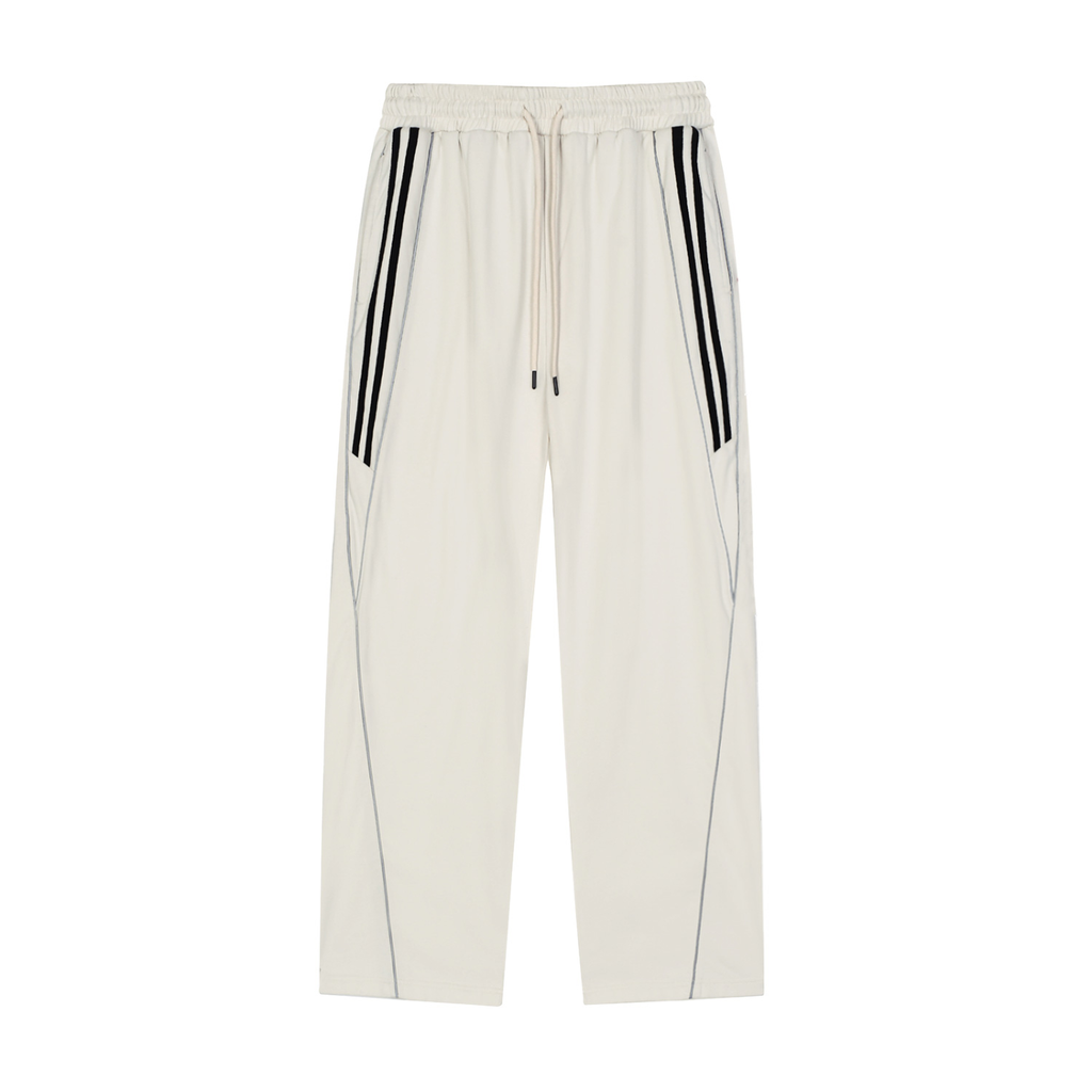 Smeristik Reflection Striped Straight-Leg Sweatpants Unisex