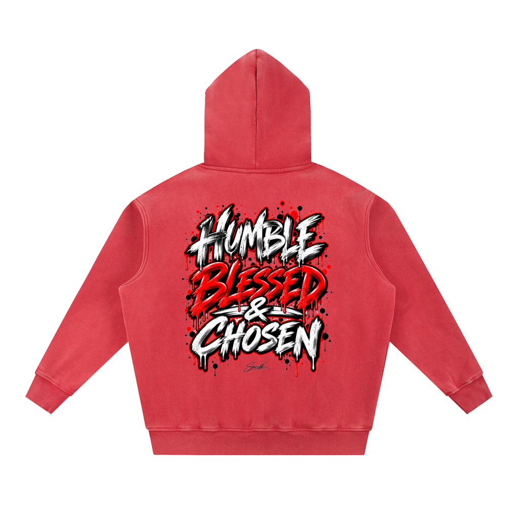 Humble, Blessed & Chosen Snow Wash Hoodie