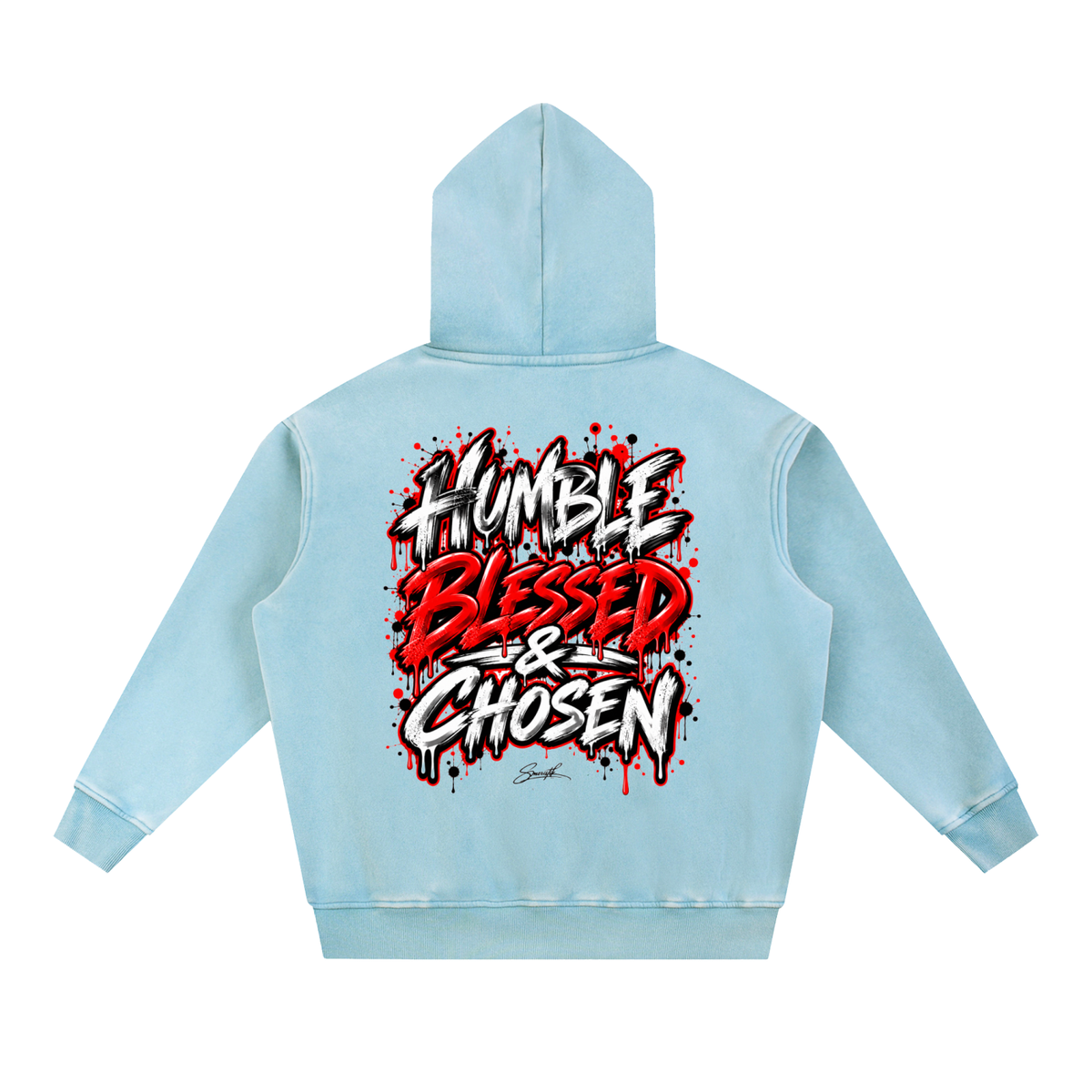 Humble, Blessed & Chosen Snow Wash Hoodie