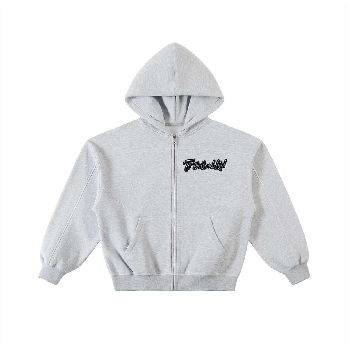 Smeristik In God I Trust Contrast-Stitch Zip Hoodie Unisex